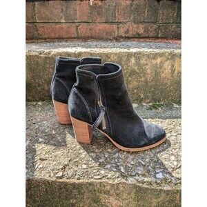 Windsor‎ Smith Shoes Women Sz 8 Black Leather Suede Gloria Western Ankle Booties